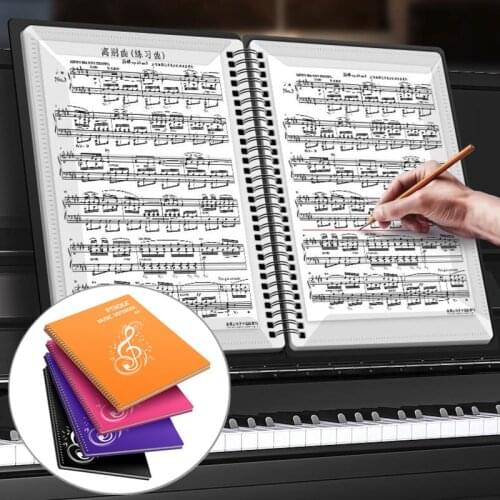 40 Pages Piano Score Folder Music Practice Expanded A4 Sheet Bag Stave Storage Holder