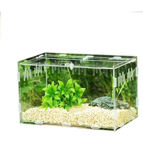 Transparent Reptile Climbing Pet Breeding Box Acrylic Feeding Box Pet Climbing Terrarium Carrier For Pet Spider Scorpions Mantis