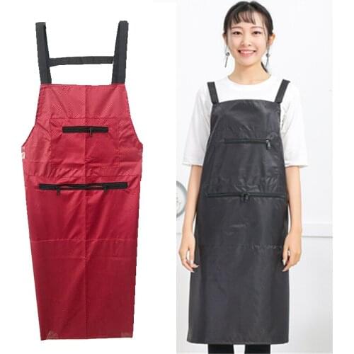 Extended apron zipper pocket multi-pocket mobile phone anti-shoulder strap waterproof and smoke-proof compound film sleeveless
