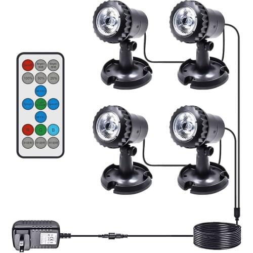 Garden Light RGB LED Lawn Lamp 220V 110V Waterproof Outdoor Landscape IP68 Path Spotlight with Remote Control lamp for garden