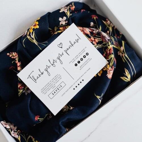 Small Business Thank You Card Template Printable Thank You Package Insert Modern Business Thank You Card Contemporary Branding