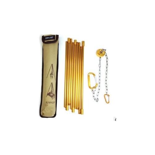 3-section Outdoor Barbecue Folding Tripod Portable Barbecue Rack Camping Tripod Set of Pot Hanger