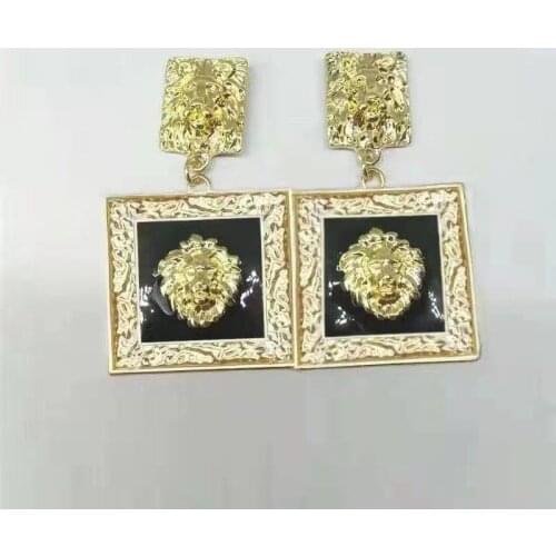 Occidental personality exaggerates geometric earring temperament animal lion king ear nail ear ring female eardrop