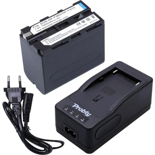 1Pcs NP-F960 Battery + Quick Rapid Charger NP-F960 F950 F970 Rechargeable Camera Battery For Sony DCR-VX2100 FDR-AX1 FDR-AX1E