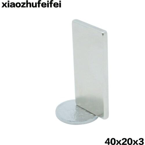 10pcs 40x20x3mm strong neo neodymium magnet 40x20x3, NdFeB magnet 40*20*3mm, 40mm x 20mm x 3mm magnets 40mmx20mmx3mm