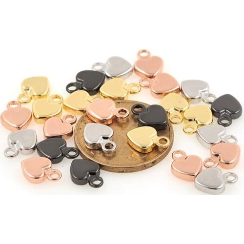 10PCS Copper Heart Charms Gold Heart Pendant Charms DIY Jewelry Making Handmade Accessories