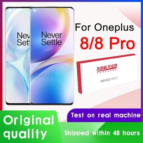 100% Original Display For OnePlus 8 AMOLED LCD Display Screen Touch Digitizer Assembly For OnePlus 8 Pro LCD Replacement