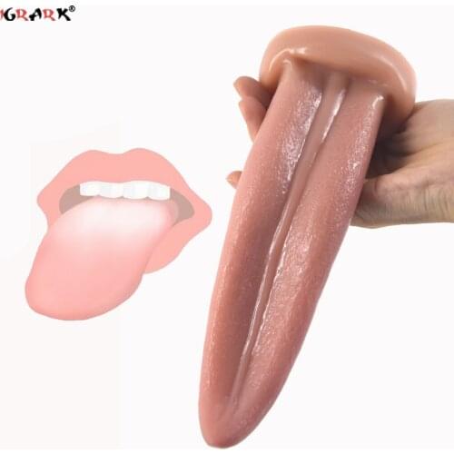 Anal Toys Butt Plug Realistic Tongue G-spot Stimulate Sexual Sex Toys for Women Gay Oral Erotic Products Rough Surface Sex Shop