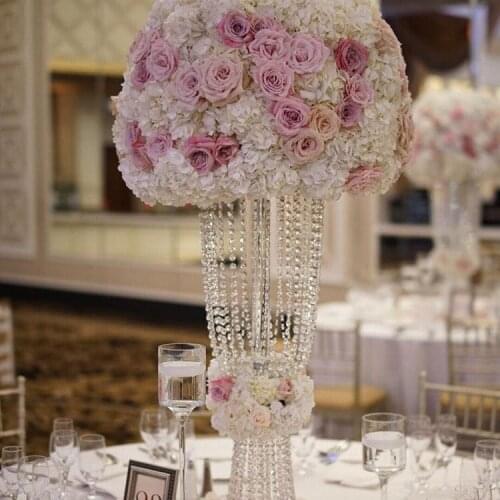 Marriage Crystal Centerpiece Wedding Flower Stand Chandelier Tabletop Decoration 10PCS/LOT