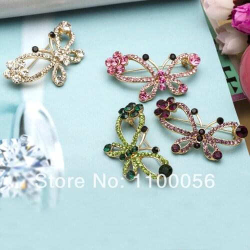 Free shipping Animal Brooches Colorful Butterfly Brooch for women Wedding Dresses Beautiful Butterfly Brooch Pin x1347