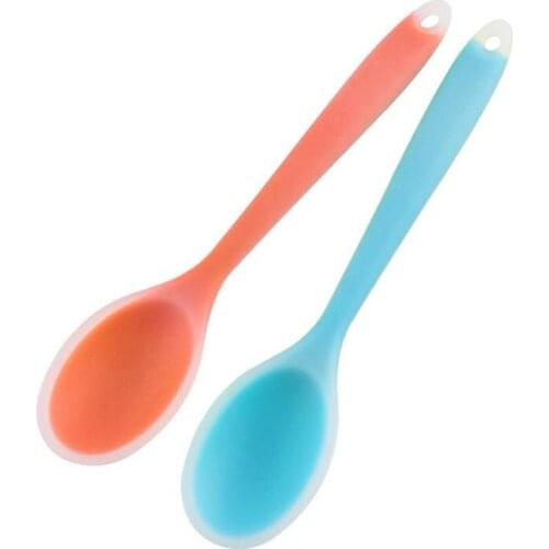 1 Piece Silicone Spoon Food Grade Non Stick Ice Cream Dessert Spoons Home Teaspoon Dining Tableware Accessories Kitchen Tools