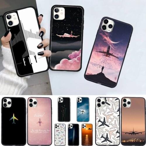 Aircraft Airplane fly travel cloud Plane high quality Phone Case for iPhone 11 12 pro XS MAX 8 7 6 6S Plus X 5S SE 2020 XR