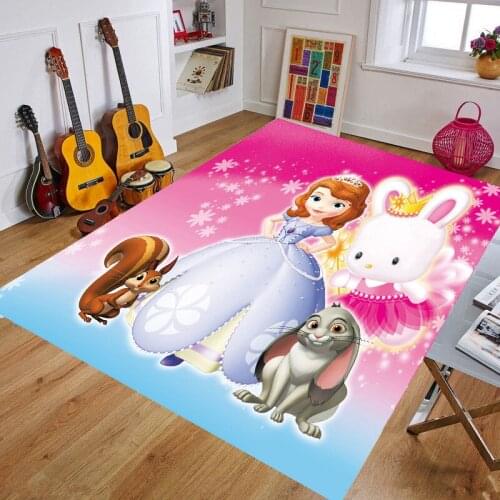 Disney Multi-size Cartoon Play Mat Rug Anti-slip Carpet Mickey Print Floor Mat Rugs Party Child Playmat Doormat Home Decoration