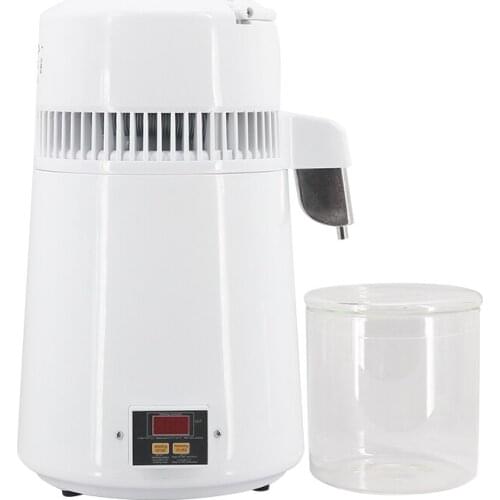 HOOLOO 4L Household 110V/220V Pure Water Distiller Power Adjustable Stainless Steel Water Filter Device Distilled Machine