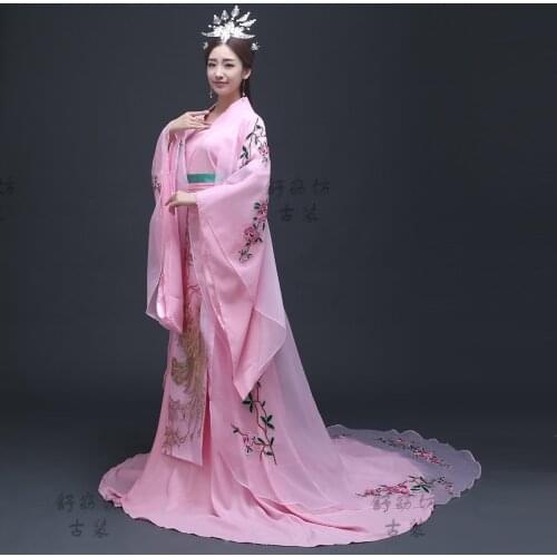 Elegent Traditional dress female costume Ancient China Princess Outfit hanfu Costume embroidered Pink Chinese Charming woman