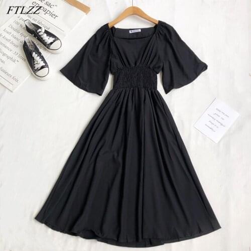 Расклешенные летние платья FTLZZ China At AliExpress