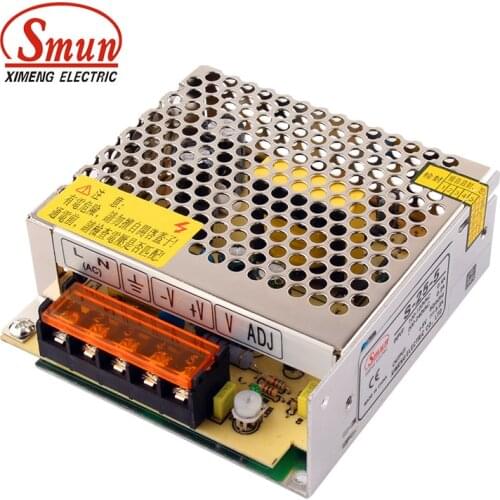 SMUN S-25-5 100-240VAC to 5A 5VDC Single Output 25W Switch Mode Power Supply(SMPS)