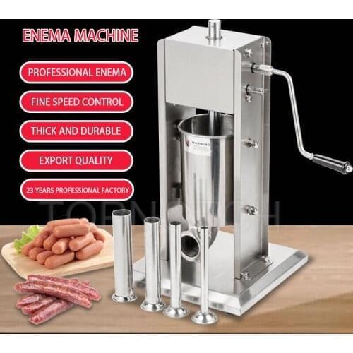 Commercial 7L Manual Sausage Stuffer Meat Filler Restaurants Vertical Stainless Steel Stuffing Extruder