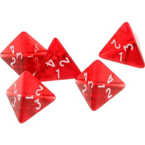 Pack of 15 Dice Set Dnd Dice for Board Game Red Acrylic