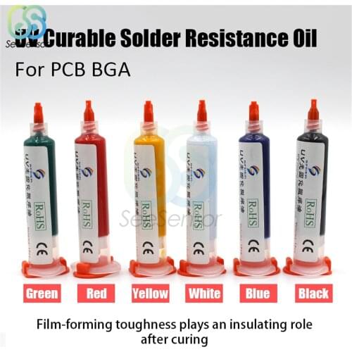 10cc UV Curable Solder Resistance Oil Solder Mask Ink Welding Fluxes Oil for Mobile PCB BGA Circuit Board Protecting