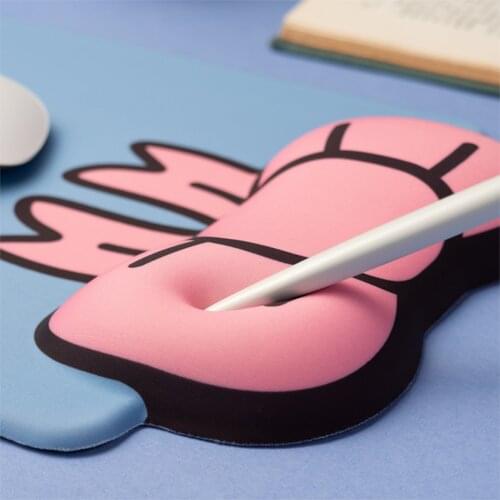 Sweet 3D Bow Mouse Pad Soft Silicone Silk Mouse Mat Kawaii Memory Foam Silicon Mousepad Wrist Rest Cushions for Laptop Computer