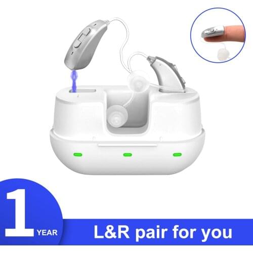 A Pair 20 Channel Mini Portable Hearing Aid For Elderly Deafness Ear Digital Wireless Sound Amplifier Severe Loss Hearing Aids
