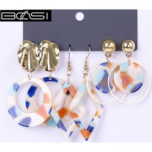 BOSI set earrings fashion jewelry drop earrings set Women minimalist long earrings boho simple earring girls wholesale acrylic