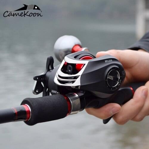 CAMEKOON Low Profile Baitcasting Fishing Reel 6KG Max Drag 14+1 Bearings 6.3:1 High Speed Baitcaster Fishing Reel