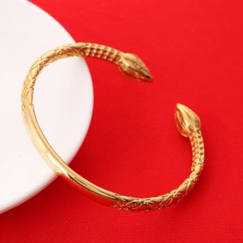 Newest Arrival Gold Color Luxury Brass Copper Metal Bangle Women Fashion Jewelry Charm Bracelets Bangles