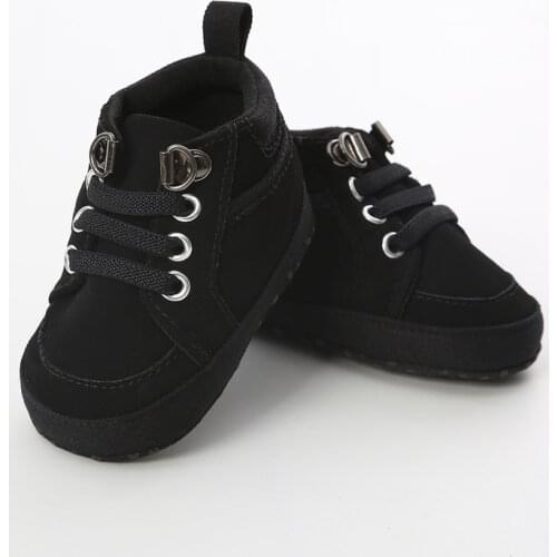 Newborn Baby Shoes First Walkers Boys Girls Infant Toddler Shoes Cotton PU Leather Comfort Soft-Sole Anti-slip 4-colors 0-18M