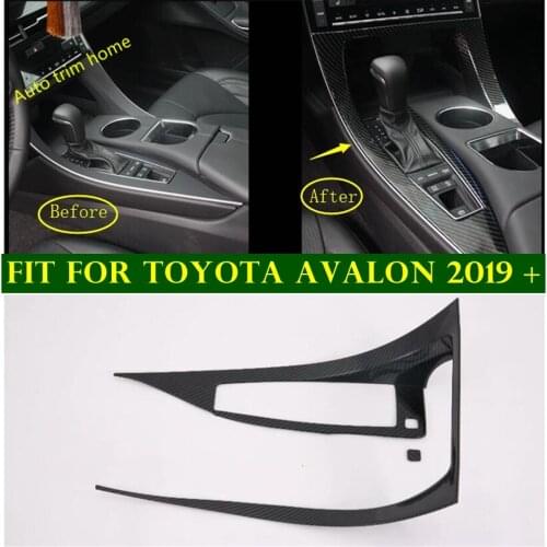 Stalls Gear Shift Gearshift Box Protection Cover Trim For Toyota Avalon 2019 2020 2021 Carbon Fiber Look / Auto Accessories