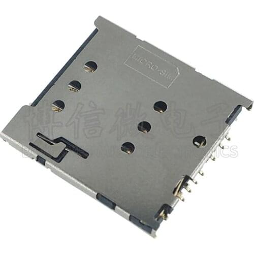 Micro SIM card holder foolproof plug-in self-elastic 6 + 1 Push 7P mobile phone card instead of MUP-C792