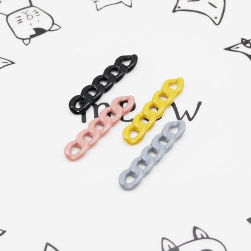 10 PC/Lot Chain Shape Enamel Charm 35*7.5mm Spray Paint Zinc Alloy Pendants Charm for Diy Making Accessories
