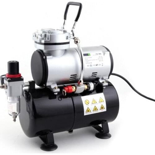 Professional 1/6 HP Piston Airbrush Spray Gun 220-240V Tattoo Manicure Spraying Air Compressor with Tank