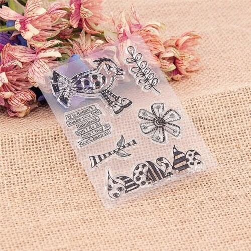 7.5*10.5CM Sparrow Transparent Clear Stamps / Silicone Seals Roller Stamp For DIY Scrapbooking Photo Album/Card Making