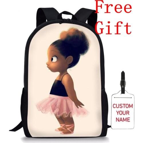 Black Queen African American Girls Printing Backpack For Girls Teenage Bookbag Children Kids MultiPurpose Schoolbags