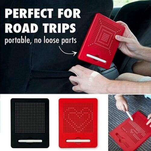 Magnet Pad Drawing Board Steel Bead Stylus Pen Pop Bead Learning Educational Writing Toys Erasable Magnet Doodle Pads Kid Toys