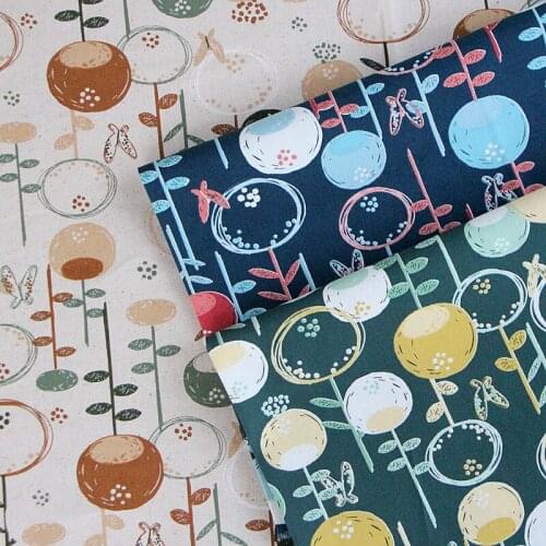 Printed Leaves 100% cotton fabrics for DIY Sewing textile tecido thick patchwork bedding quilting