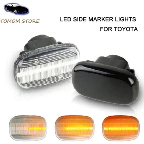 2x LED dynamic side turn signal blinker lights for Lexus GS300 RX XU1 RX30 MCU 15 Toyota Yaris Vios Supra MK4 Starlet RAV4 Prius