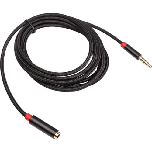 Universal Braided 3.5mm Male to Female Extension Audio Adapter Cable for Laptop Headphone Extension Cable Earphone Cloth Cable