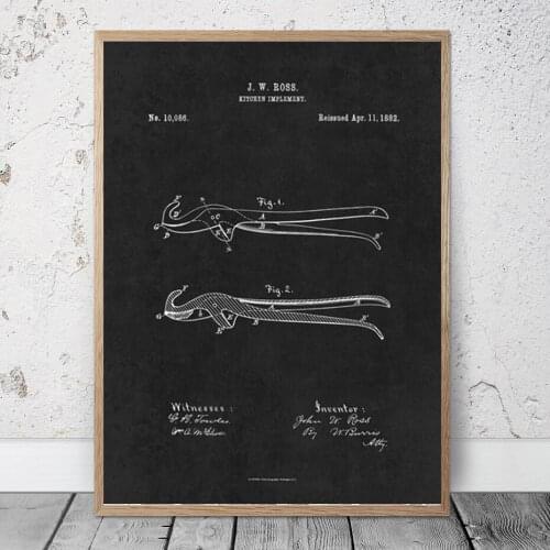 Vintage Technology Posters Kitchen Implement Patent Wall Canvas Paintings DIY Photo Framed Wall Art Prints Posters Home Decor