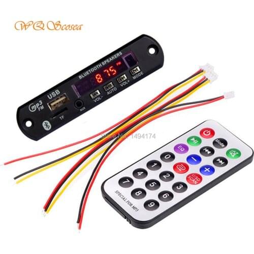 WQScosea Q8S-360 Digital Wireless Bluetooth 12V MP3 WMA Decoder Board Audio Module USB TF Radio For Car