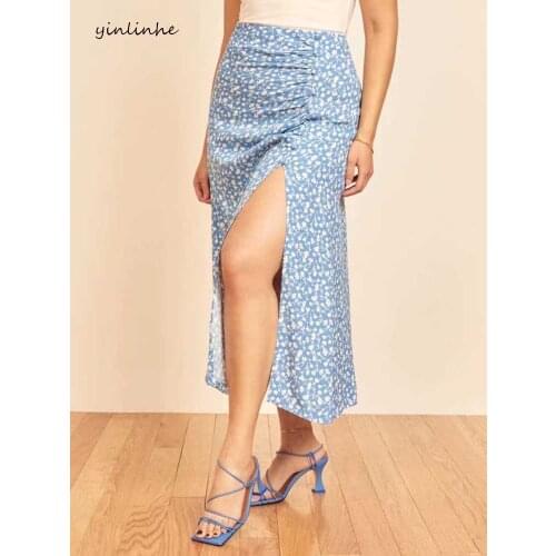 Yinlinhe Pencil Skirts With Flowers
