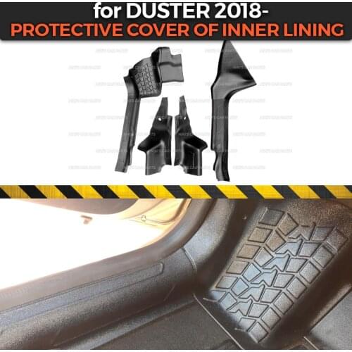 Protective covers for Dacia Duster 2018- of inner lining ABS plastic trim accessories protection of carpet styling