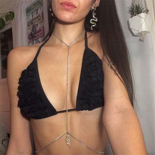 Personality Serpentine Fashion Belly Chains Woman Sexy Waist Chain Snake Pattern Animal Trendy Body Chain Charm Beach Party