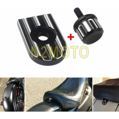 1/4"-20 Motorcycle Seat Bolt Tab Screw Mount Knob Cover For Harley Sportster Dyna Touring Road King Softail 96-17