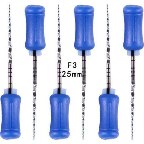1Pack(6pcs)25mm F3 Dental Root Canal Files Niti Hand Endodontic File Rotary