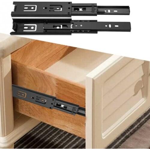 2Pcs/Lot Mini Short Drawer Slides Full Extension Guide Rail For Home Kitchen Drawer Cupboard Furniture Hardware Set Accessories