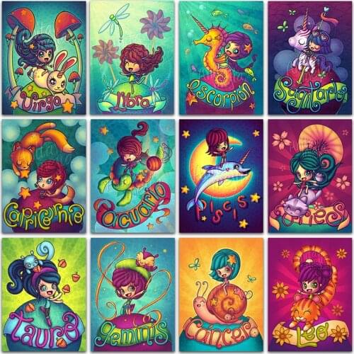 5D DIY Diamond Painting Cartoon Girl animals Cat unicorn Full Square&Round Diamond embroidery Cross stitch Diamond mosaic Paint