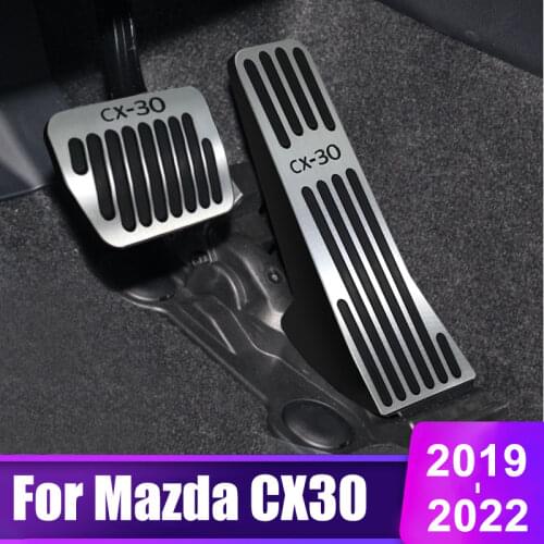 Aluminum Alloy Car Foot Pedal Fuel Accelerator Gas Pedal Brake Pedal Cover For Mazda CX-30 CX30 2019 2020 2021 Accessories